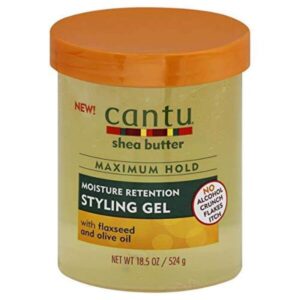 Cantu Maximum Moisture Retention Shea Butter With Flaxseed And Olive Oil Styling Gel