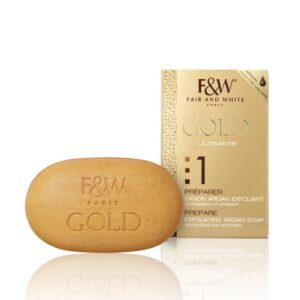 Fair & White 1: Gold Argan Oil Exfoliating Soap, 200g / 7oz