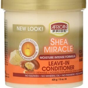 African Pride Shea Butter Miracle Leave-In Conditioner, 15 Ounce