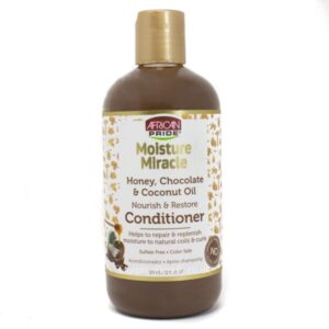 African Pride Moisture Miracle Honey, Chocolate & Coconut Oil Conditioner (12oz)