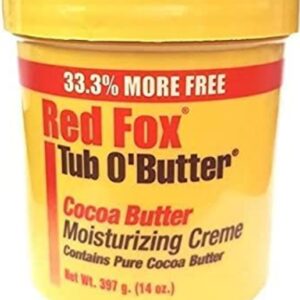 Red Fox Tub O’Butter Pure Cocoa Butter Moisturizing Cream