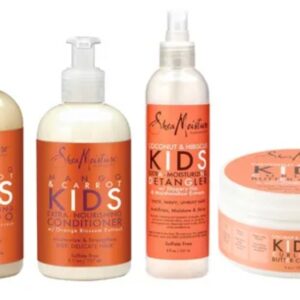 Shea Moisture Kids Extra-nourishing Shampoo + Conditioner + Detangler + Cream 8oz, 8oz, 8oz, 6oz
