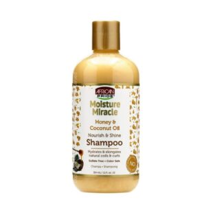 African Pride Moisture Miracle Honey And Coconut Oil Nourish And Shine Shampoo 12oz