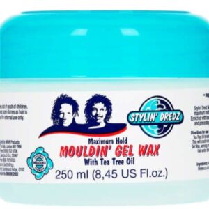 Stylin’ Dredz Moulding Gel Wax With Tea Tree Oil For Maximum Hold 250ml
