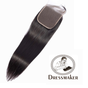 Brazilian Hair Lace closure 4″x4′ Straight with Baby hair Natural black Color by dressmaker 100% Human Hair