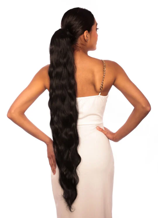 Remy Chaser Natural Wave Hair – 30 Inch (Natural Black) Synthetic Weave - Image 3